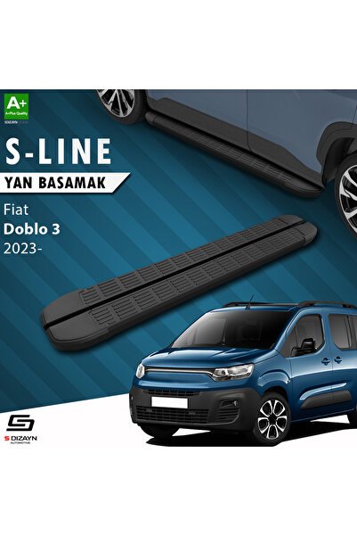 1_org_zoom-3030.jpg S-Dizayn Fiat Doblo 3 Uzun Şase S-Line Siyah Araca Özel Yan Basamak 213 cm 2023 ve Üzeri - Görsel 1