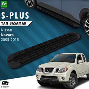 S-Dizayn Nissan Navara 2 S-Plus Siyah Araca Özel Yan Basamak 203 cm 2005-2015