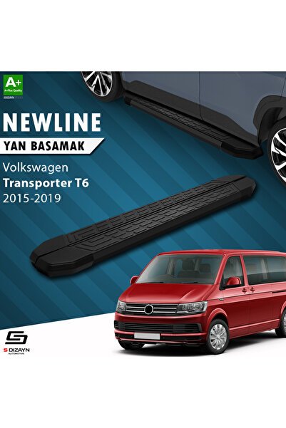 1_org_zoom-3047.jpg Volkswagen Transporter T6 Kısa Şase NewLine Siyah Araca Özel Yan Basamak 213 cm 2015-2019 - Görsel 1