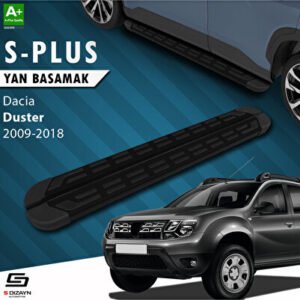 S-Dizayn Dacia Duster S-Plus Siyah Araca Özel Yan Basamak 173 cm 2009-2018
