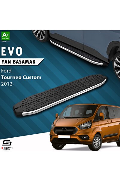 1_org_zoom-3066.jpg Ford Tourneo Custom Kısa Şase Evo Krom Araca Özel Yan Basamak 203 cm 2012-2023 - Görsel 1