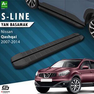 Nissan Qashqai S-Line Siyah Araca Özel Yan Basamak 173 cm 2007-2014