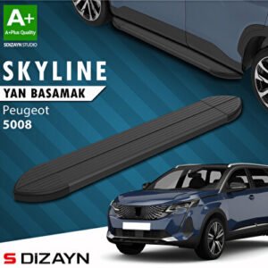 Peugeot 5008 2 Skyline Siyah Araca Özel Yan Basamak 203 cm 2017-2023