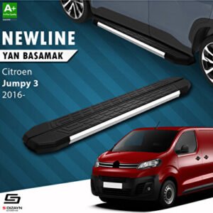 Citroen Jumpy 3 Kısa Şase NewLine Krom Araca Özel Yan Basamak 213 cm 2016 ve Üzeri