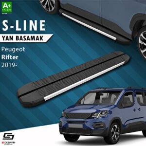 Peugeot Rifter Uzun Şase S-Line Alüminyum Araca Özel Yan Basamak 213 cm 2019 ve Üzeri