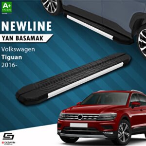 S-Dizayn Volkswagen Tiguan 2 Newline Alüminyum Araca Özel Yan Basamak 179 cm 2016-2024
