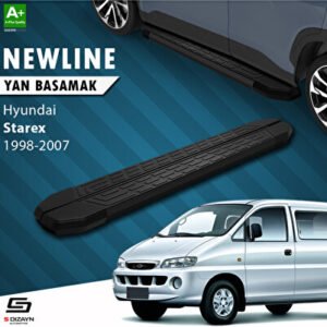 S-Dizayn Hyundai H-1 Starex Uzun Şase Newline Siyah Araca Özel Yan Basamak 219 cm 1998-2007