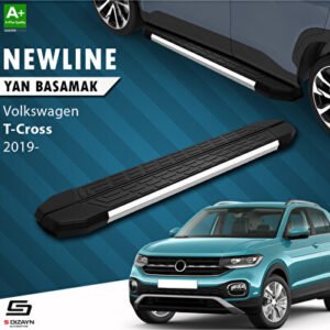 S-Dizayn Volkswagen T-cross Newline Krom Araca Özel Yan Basamak 179 cm 2019-2023