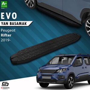 Peugeot Rifter Evo Siyah Araca Özel Yan Basamak 203 cm 2019 ve Üzeri