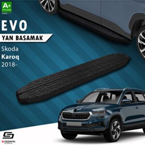 Skoda Karoq Evo Siyah Araca Özel Yan Basamak 173 cm 2018 ve Üzeri