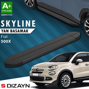 Fiat 500X Skyline Siyah Araca Özel Yan Basamak 173 cm 2014 ve Üzeri
