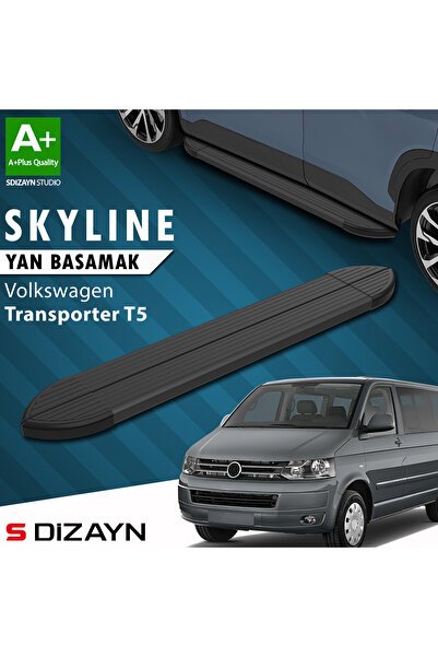 1_org_zoom-3163.jpg Volkswagen Transporter T5 Kısa Şase Skyline Siyah Araca Özel Yan Basamak 213 cm 2003-2015 - Görsel 1