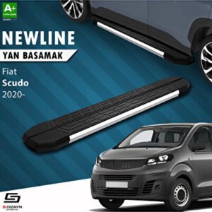 Fiat Scudo 3 Uzun Şase NewLine Krom Araca Özel Yan Basamak 243 cm 2020 ve Üzeri