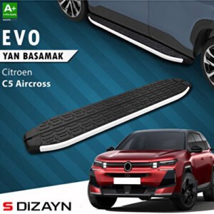 S-Dizayn Citroen E-C5 Aircross Elektrikli Evo Alüminyum Araca Özel Yan Basamak 193 cm 2024 ve Üzeri CI-E