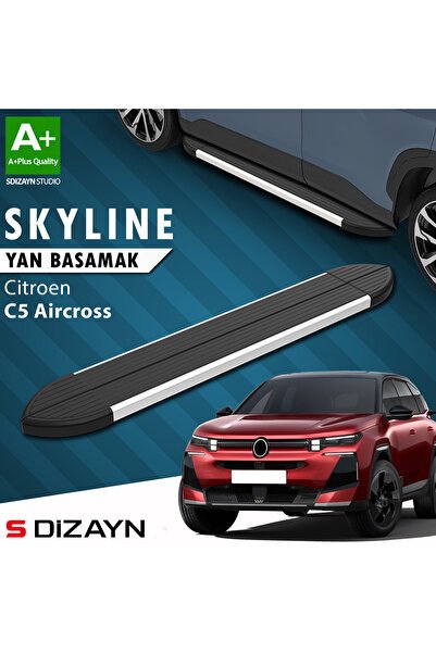 1_org_zoom-3273.jpg S-Dizayn Citroen E-C5 Aircross Elektrikli Skyline Alüminyum Araca Özel Yan Basamak 193 cm 2024 ve Üzeri - Görsel 1