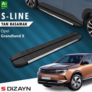 S-Dizayn Opel Grandland X 2 Hybrid Benzinli S-Line Krom Araca Özel Yan Basamak 193 cm 2024 ve Üzeri OP-G