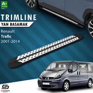 S-Dizayn Renault Trafic 2 Kısa Şase TrimLine Gri Araca Özel Yan Basamak 230 cm 2001-2014