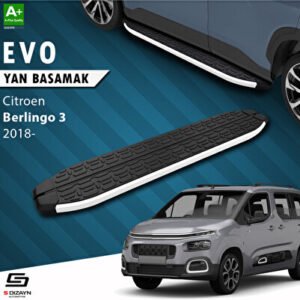 S-Dizayn Citroen Berlingo 3 Uzun Şase Evo Alüminyum Araca Özel Yan Basamak 213 cm 2018 ve Üzeri