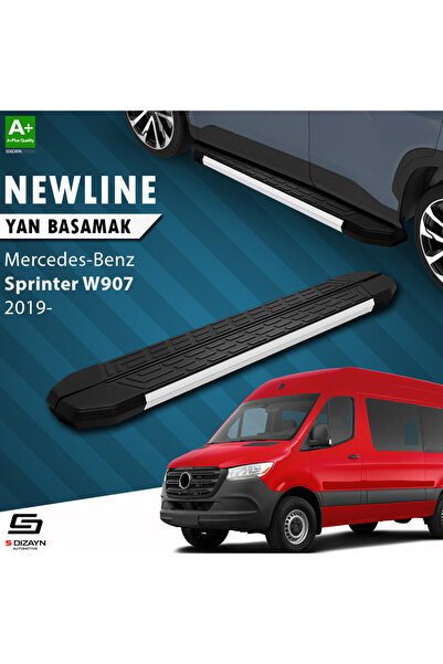 1_org_zoom-3322.jpg Mercedes Sprinter W907 Orta Şase NewLine Alüminyum Araca Özel Yan Basamak 273 cm 2019 ve Üzeri - Görsel 1