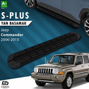 S-Dizayn Jeep Commander S-Plus Siyah Araca Özel Yan Basamak 173 cm 2006-2010