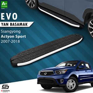 S-Dizayn SsangYong Actyon Sports Evo Alüminyum Araca Özel Yan Basamak 203 cm 2007-2018