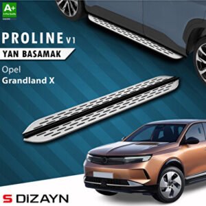 S-Dizayn Opel Grandland X 2 Elektrikli OEM Still Pro V1 Alüminyum Araca Özel Yan Basamak 193 cm 2024 ve Üzeri A+ K