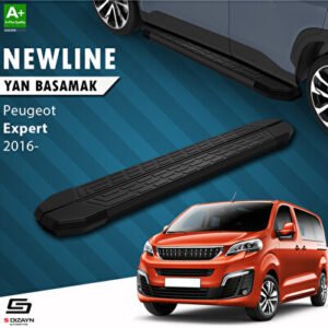 Peugeot Expert 3 Kısa Şase NewLine Siyah Araca Özel Yan Basamak 213 cm 2016 ve Üzeri