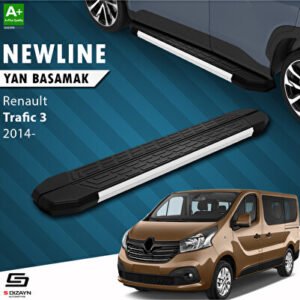 S-Dizayn Renault Trafic 3 Kısa Şase Newline Alüminyum Araca Özel Yan Basamak 229 cm 2014-2020
