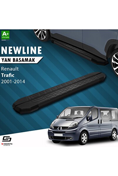 1_org_zoom-3358.jpg S-Dizayn Renault Trafic 2 Kısa Şase Newline Siyah Araca Özel Yan Basamak 229 cm 2001-2014 - Görsel 1