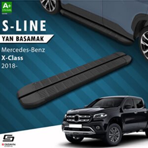 Mercedes X-Class S-Line Siyah Araca Özel Yan Basamak 203 cm 2018-2020