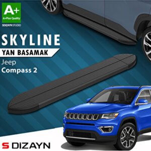 Jeep Compass 2 Skyline Siyah Araca Özel Yan Basamak 173 cm 2017 ve Üzeri