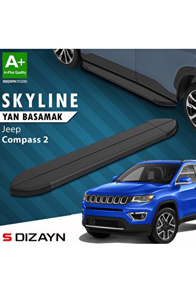 1_org_zoom-3387.jpg Jeep Compass 2 Skyline Siyah Araca Özel Yan Basamak 173 cm 2017 ve Üzeri - Görsel 1