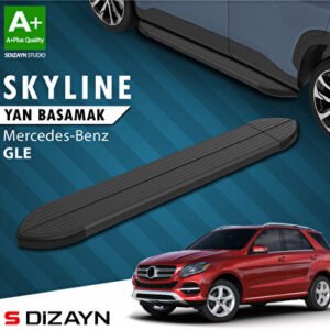 Mercedes GLE W166 Skyline Siyah Araca Özel Yan Basamak 193 cm 2012-2019
