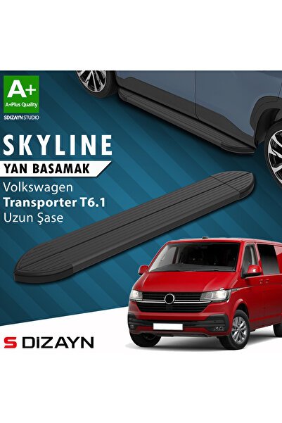 1_org_zoom-3416.jpg Volkswagen Transporter T6.1 Uzun Şase Skyline Siyah Araca Özel Yan Basamak 253 cm 2019-2024 - Görsel 1