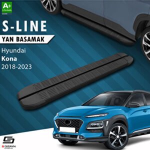 Hyundai Kona S-Line Siyah Araca Özel Yan Basamak 173 cm 2018-2023