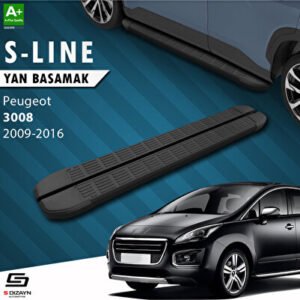 Peugeot 3008 S-Line Siyah Araca Özel Yan Basamak 183 cm 2009-2016