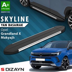 S-Dizayn Opel Grandland X Makyajlı Hybrid Skyline Krom Araca Özel Yan Basamak 183 cm 2021-2024 OP-GX1