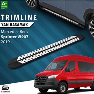 S-Dizayn Mercedes Sprinter W907 Uzun Şase Trimline Gri Araca Özel Yan Basamak 340 cm 2019 ve Üzeri
