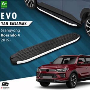 S-Dizayn SsangYong Korando Evo Alüminyum Araca Özel Yan Basamak 183 cm 2019 ve Üzeri