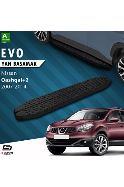 1_org_zoom-3620.jpg S-Dizayn Nissan Qashqai +2 Evo Siyah Araca Özel Yan Basamak 183 cm 2007-2014 - Görsel 1