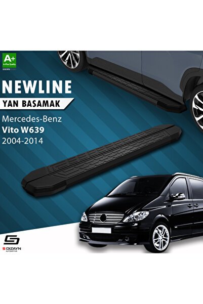 1_org_zoom-3637.jpg S-Dizayn Mercedes Vito W639 Uzun Şase Newline Siyah Araca Özel Yan Basamak 259 cm 2004-2014 - Görsel 1