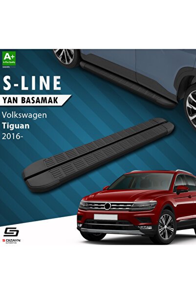 1_org_zoom-3658.jpg Volkswagen Tiguan 2 S-Line Siyah Araca Özel Yan Basamak 173 cm 2016-2024 - Görsel 1