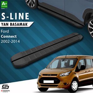 Ford Connect Uzun Şase S-Line Siyah Araca Özel Yan Basamak 203 cm 2002-2014