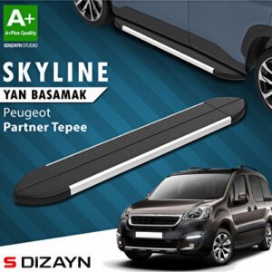 Peugeot Partner 2 Tepee Skyline Alüminyum Araca Özel Yan Basamak 193 cm 2008-2018