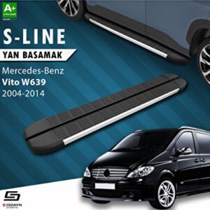 Mercedes Vito W639 Kısa Şase S-Line Alüminyum Araca Özel Yan Basamak 233 cm 2004-2014