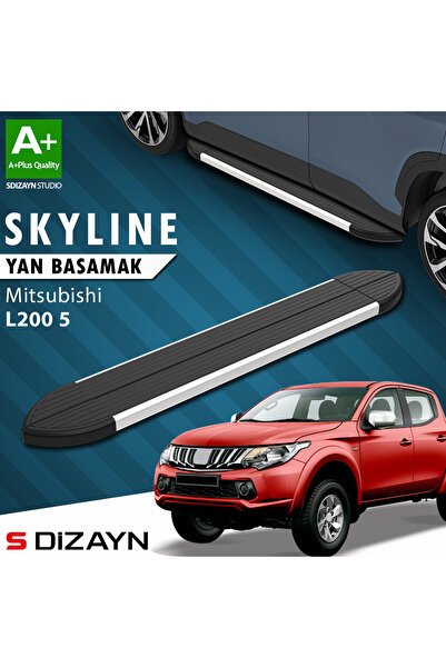 1_org_zoom-3690.jpg Mitsubishi L200 5 Skyline Alüminyum Araca Özel Yan Basamak 193 cm 2015-2019 - Görsel 1