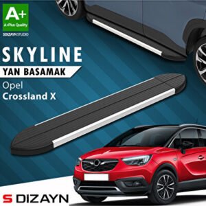 Opel Crossland X Skyline Alüminyum Araca Özel Yan Basamak 173 cm 2017 ve Üzeri