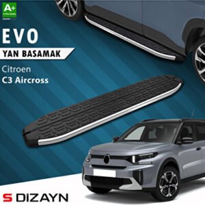S-Dizayn Citroen C3 Aircross 2 Evo Krom Araca Özel Yan Basamak 183 cm 2024 ve Üzeri