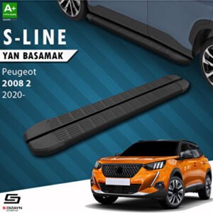 Peugeot 2008 2 S-Line Siyah Araca Özel Yan Basamak 183 cm 2020 ve Üzeri
