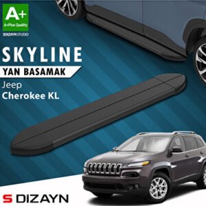 Jeep Cherokee KL Skyline Siyah Araca Özel Yan Basamak 173 cm 2013-2023